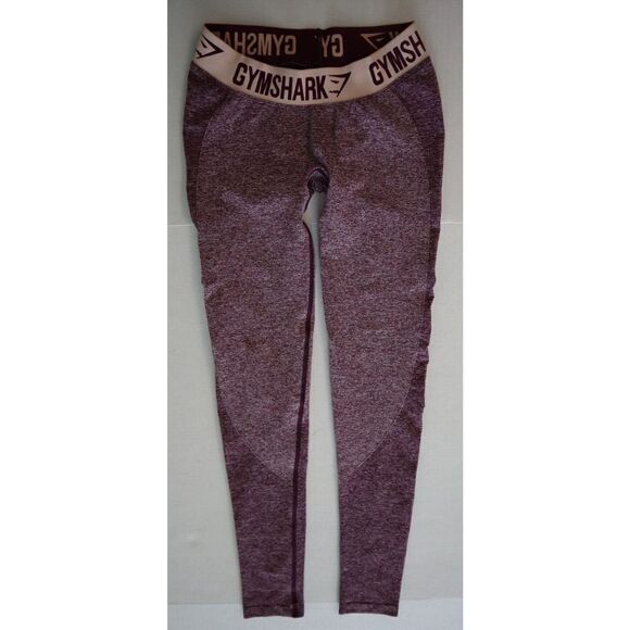 Gymshark Dry Women's Sz Small Maroon Seamless Stretch Athletic Leggings - Picture 1 of 7